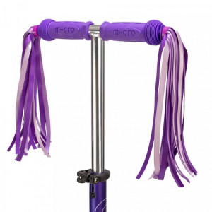Самокат Mini Micro Purple (Мини Микро Сиреневый) + ленточки на руль в комплекте