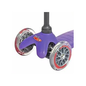 Самокат Mini Micro Purple (Мини Микро Сиреневый) + ленточки на руль в комплекте