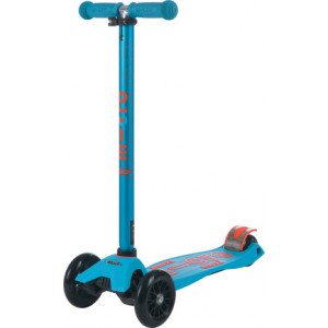 Самокат Maxi Deluxe Caribbean Blue (Макси Делюкс Карибский Синий) + звоночек зиг-зак оранжевый в комплекте